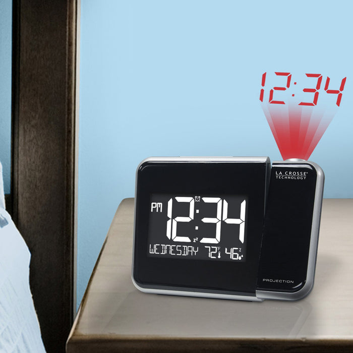 Weather Scientific LaCrosse Technology 616-1412V4 Projection Alarm Clock with Indoor Temp/Humidity and Backlight LaCrosse Technology 