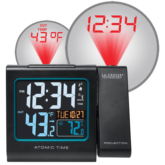 Weather Scientific LaCrosse Technology 616-146V3 Atomic Projection Alarm Clock with Indoor/Outdoor Temperature LaCrosse Technology 