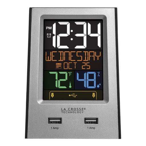 Weather Scientific LaCrosse Technology 617-1614 Multi-Color Digital Alarm Clock with USB LaCrosse Technology 