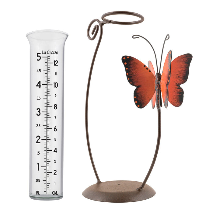 Weather Scientific LaCrosse Technology 704-13077 Butterfly Rain Gauge - Orange LaCrosse Technology 