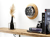 Weather Scientific Tabic Clocks Handmade Prestige Moon Phase Clock in Chrome on an English Oak Wall Mount Tabic Clocks 