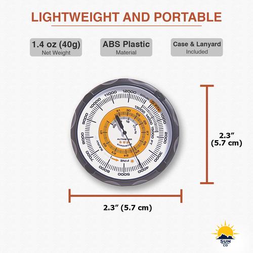 SunCompany Altimeter 202 Altimeter/Barometer with Leather Case