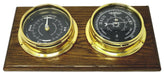 Weather Scientific Tabic Clocks Handmade Prestige Brass Tide Clock, Traditional Barometer, Jet Black Dial on Solid English Oak Wall Mount main profile
