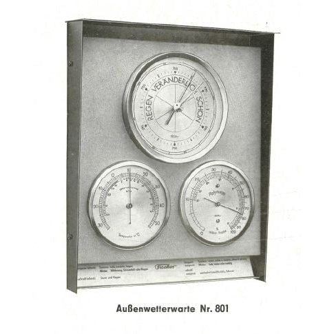 Weather Scientific Fischer 801-48 |Outdoor weather station historic unit