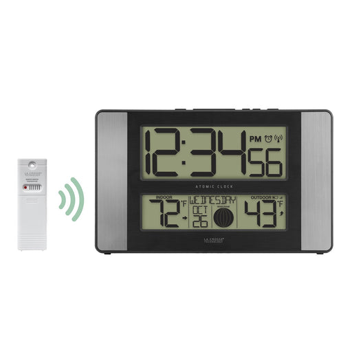 Weather Scientific LaCrosse Technology 513-1417ALV4 Atomic Digital Wall Clock with remote control