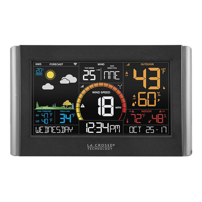 Weather Scientific La Crosse Technology V21-WTHV3 Complete Personal Wireless Remote Monitoring Weather Station w/ Humidity Sensor monitor front detail