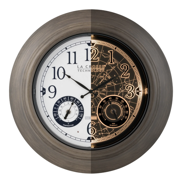 Weather Scientific Lacrosse Technology 435-3256A-C 21-inch Indoor/Outdoor Lighted Constellation Atomic Wall Clock LaCrosse Technology main profile