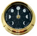 Weather Scientific Tabic Clocks Handmade Prestige Moon Phase Clock in Solid Brass With A Jet Black Dial created with a mirrored backdrop Tabic Clocks 