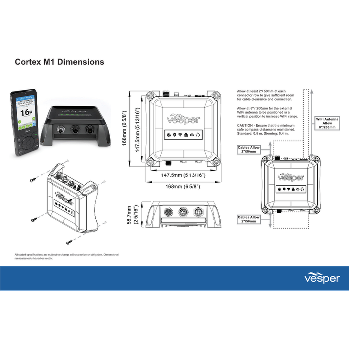 Vesper Cortex V1 VHF Radio with SOTDMA smartAIS and Remote Vessel Monitoring