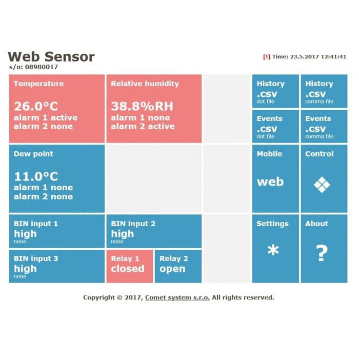 Weather Scientific Comet Remote CO2 concentration with Ethernet interface and two relays Comet 