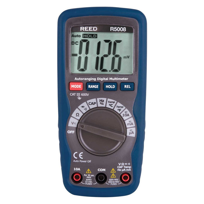 Weather Scientific REED R5008 Compact Digital Multimeter with Temperature, includes ISO Certificate Reed Instruments 