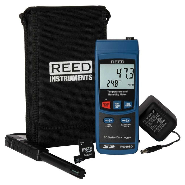 Weather Scientific REED R6050SD-KIT Data Logging Thermo-Hygrometer with Power Adapter and SD Card Reed Instruments