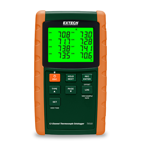 Teledyne Flir 12-Channel Datalogging Thermometer Extech TM500